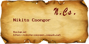 Nikits Csongor névjegykártya