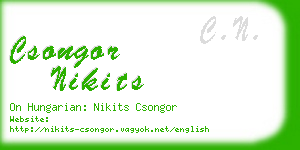 csongor nikits business card